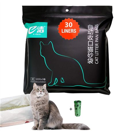 Moliwen 1 emballages de 30 Sacs à Litière 91.5 × 45 cm pour Chat