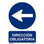 Normaluz RD20630 Panneau Adhésif Direction Obligatoire Gauche Adhésif Vinyle 20 x 30 cm