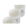 Bougie DKD Home Decor Blanc Noël 5 x 5 x 6 cm (3 Unités)