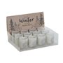 Bougie DKD Home Decor Blanc Noël 5 x 5 x 6 cm (3 Unités)