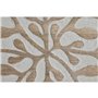 Décoration murale Home ESPRIT Blanc Naturel Floral 60 x 2,5 x 60 cm (4 Pièces)