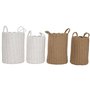 Set de basket Home ESPRIT Blanc Beige Corde (2 Pièces) (2 Unités)