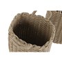 Set de basket Home ESPRIT Blanc Beige Corde (2 Pièces) (2 Unités)