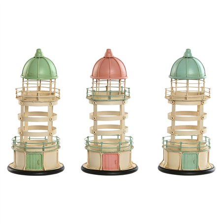 Figurine Décorative Home ESPRIT Bleu Vert Rose 13 x 13 x 27