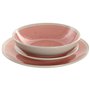 Assiettes Home ESPRIT Blanc Rose Grès 18 Pièces