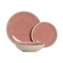 Assiettes Home ESPRIT Blanc Rose Grès 18 Pièces