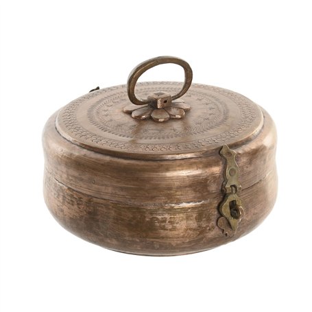 Boîte à bijoux Home ESPRIT Cuivre Laiton 25 x 25 x 10 cm