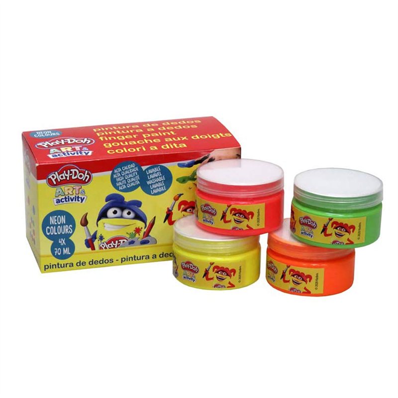 YULL Set De Peinture Au Doigt – 18 Pots De 60 Ml, Lavable, Non Toxique, Pour Bébés Et Enfants Dès 2 Ans
