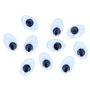 INNSPIRO Yeux mobiles noirs autocollants ovales 11 x 14 mm. 60u.