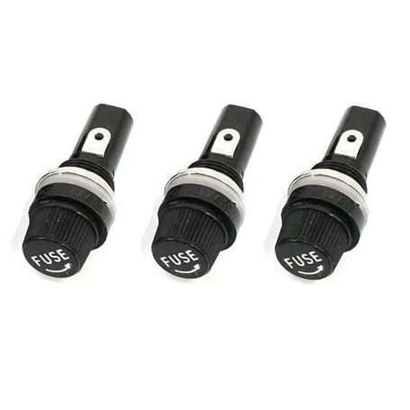 HeyNana Lot de 3 porte-fusibles pour fusibles en verre et céramique 5 x 20 mm