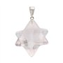Pendantif de collier Merkaba en quartz blanc