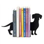Balvi Serre-Livres Teckel Couleur Noir Support de Livres pour étagère en Forme de Chien 2 unités Méta