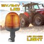 LED Rundumleuchte Orange Mit Magnetfuß, Blinkleuchte 12/24 V
