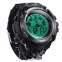 Montre de plongée 10 ATM numérique submersible 100 m - Résistante à l'eau - écran lumineux LCD avec fonction chronomètre et alar