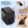 Great Jacob 45W Adaptateur de Voyage Universel dans Le Monde Entier avec PD45W, 2 USB, 2 USB C et 1 Prise AC, Adaptateur de Pris