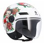 Casque moto Jet ECE homologué La Betty Blanc Taille M (57/58) Casque de moto pour homme Casque femme