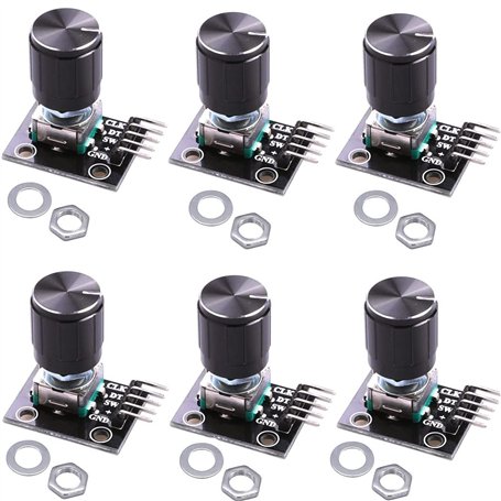 RUNCCI-YUN 6 pcs Ky-040 Rotary Encodeur Module avec 15 × 16