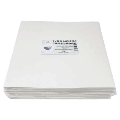 Décoration sucrée - Lot de 10 boîtes blanches pour transporter des gâteaux avec couvercles (25