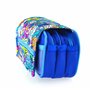 PracticDomus Trousse de rangement triple avec fermeture éclair individuelle, trousse pour matériel scolaire et voyage, Espace, T