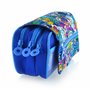 PracticDomus Trousse de rangement triple avec fermeture éclair individuelle, trousse pour matériel scolaire et voyage, Espace, T
