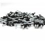 DOJA Industrial | Rivets Aveugles en Aluminium 4,8 x 12mm | PACK 100 | Rivet Noir Tete Bombée pour Assembler Tout Type de Matéri