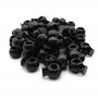 DOJA Barcelona | Arret de Cordon | Pack 10 | Stop Cordon 1 Trou | Longueur 22mm | en Plastique | Serre Cordon Rond Noir | pour C