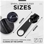 DOJA Barcelona | Curseur Fermeture Eclair | Pack 50 Curseur Noir N°5 | 40mm Long | Tirette Fermeture Eclair Metal | Couture Acce