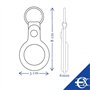 EUROXANTY Porte-Airtag | Porte-Clés pour Airtag | Accessoires pour le des Dispositifs Airtag de Localisation GPS | Cuir artifici