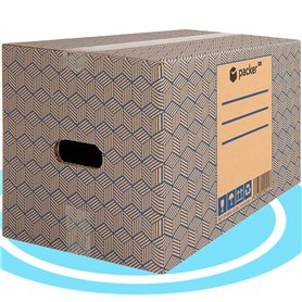 packer PRO Lot de 10 Boîtes en Carton pour Déménagement et Rangement avec Poignées