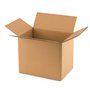 Lot de 20 boîtes en carton avec rabats fabriqués en carton ondulé à deux vagues pour emballage ou transport de haute protection.