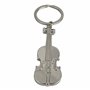 Porte-clés pour violon argenté - Porte-clés d'instrument de musique violon violet violoncelle contrebande - Accessoire pour amat