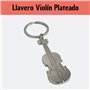 Porte-clés pour violon argenté - Porte-clés d'instrument de musique violon violet violoncelle contrebande - Accessoire pour amat