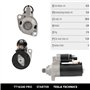 TESLA TECHNICS TT16340 PRO. Démarreur de voiture 12V. demarreur moteur 2.2 KW. démarreur compatible avec VOLKSWAGEN. prix démarr