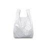Sac plastique. Sacs à anse en plastique 50x60cm. Sacs T-shirt 50 microns 70% recyclés 30x40 BLANC. Sacs en plastique avec poigné