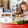 LELLACE Cuiseur à oeufs électrique, 400 W avec minuterie et alarme pour faire 1 à 7 oeufs durs, mollets ou bouillis. Bouilloire 