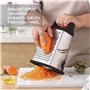 VINAK - Grande râpe de cuisine en acier inoxydable à 4 faces: large + long + fin + zester | Avec poignée ergonomique et base en