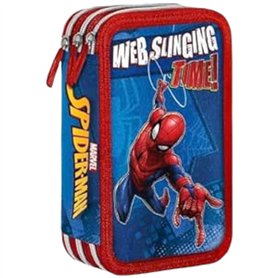 Cerdà Plumier Trousse triple école Spiderman Marvel 3 fermetures éclair avec compartiments organisés