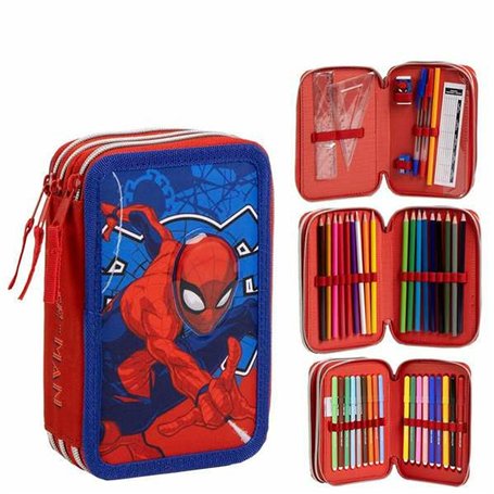 Pochette crayons Spider-Man Bleu 12