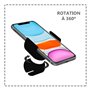 Support Telephone Velo Appartement Home Trainer Tapis de Course valable pour Les Smartphones jusqu'a 7,5" d'ecran Porte Telephon