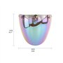 DANLINI Lentille de Casques de Moto, visière de Casque à Visage Ouvert 3 visière de Bouclier à Pression Casque coloré visière à 