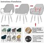Fashionapple Couverture De Chaise/Housse De Chaise Salle A Manger Housse De Chaise Extensible 6 Pieces Scandinave Housse De Chai
