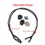 DUESI Collier Cordon Vide Porte-Pierre Pierre Brute Remplacement Filet Sac Longueur réglable Collier à Faire soi-même Accessoire
