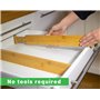 Lot de 6 Séparateurs de Tiroirs en Bambou pour la Cuisine - Rangement de Tiroir avec Ressort Réglable et Extensible - Idéal pour