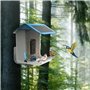 Nichoir Intelligent avec caméra et Panneau Solaire, mangeoire pour Oiseaux avec Enregistrement vidéo en Direct et Reconnaissance