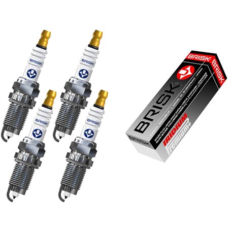 Brisk Iridium Premium+ Plus P4 1622 Lot de 4 bougies d'allumage