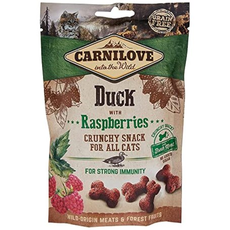 Carnilove Crunchy Snack Duck & Raspberries Récompenses pour Chat 50 g - Paquet de 31 x 1
