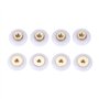 Without brand KF-Wheels 8pcs Bain Douche Porte Rouleaux/Runners Roues 18mm Dia Poulies Roue de Remplacement for boîtiers Cabines