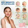 Rouleau de massage pour le visage, les yeux et le cou – Moule à glaçons réutilisable en silicone pour les soins naturels de la p