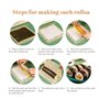Tapis De Sushi, 5 Pcs Sushi Roll Mat Bamboo, Rouleau De Sushi Sushi Mat Sushi, Tapis De Bambou De Bricolage, Jeu De DéMarrage Dé