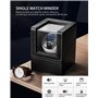 Remontoir de montre automatique pour 1 montre avec moteur silencieux, boîte de rangement rotative pour montres mécaniques, alime
